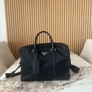Prada Black Leather Briefcase